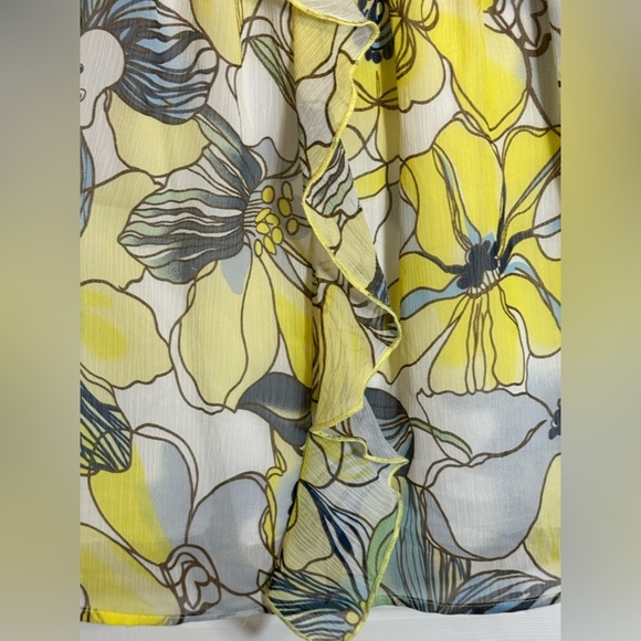 VINTAGE Y2K BABY DOLL FLORAL SHEER RUFFLE TANK TOP - Picture 4 of 7